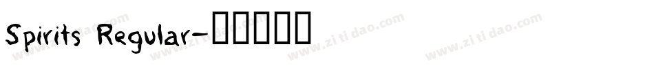 Spirits Regular字体转换